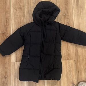 Black Hooded parka Puffer